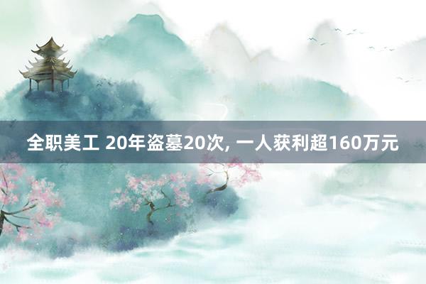 全职美工 20年盗墓20次, 一人获利超160万元