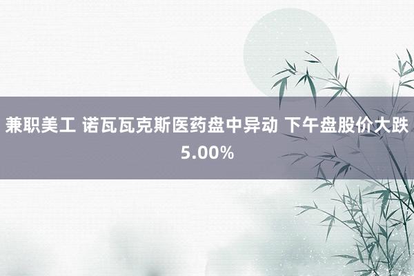 兼职美工 诺瓦瓦克斯医药盘中异动 下午盘股价大跌5.00%